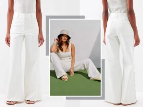 白色长裤　夏天的另一种留白